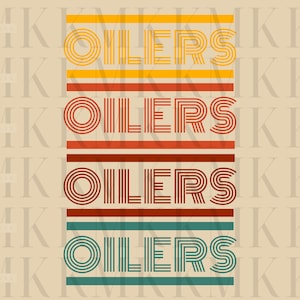 Retro Oilers | PNG | Sublimation Design