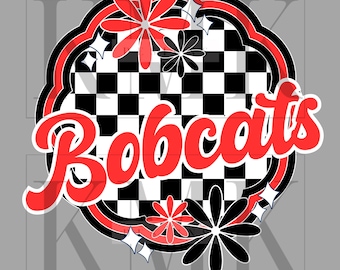 Bobcats Retro Spirit | PNG | Sublimation Design
