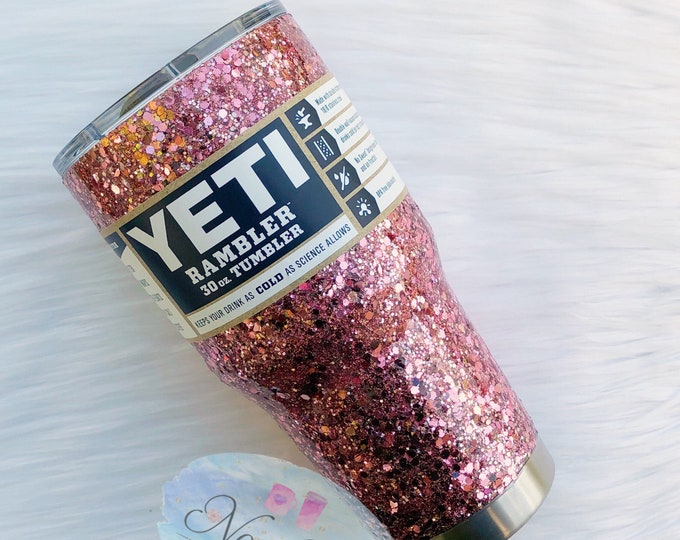 Rose Gold Glitter Yeti/glitter Cup/glitter Yeti/glitter Dip/yeti