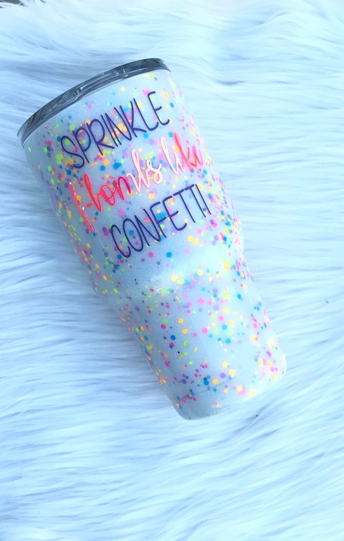 Fbomb Tumbler/ Yeti Sprinkle FBomb like Confetti Tumbler/ Etsy