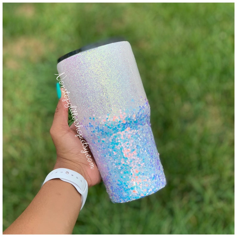 glitter tumbler yeti