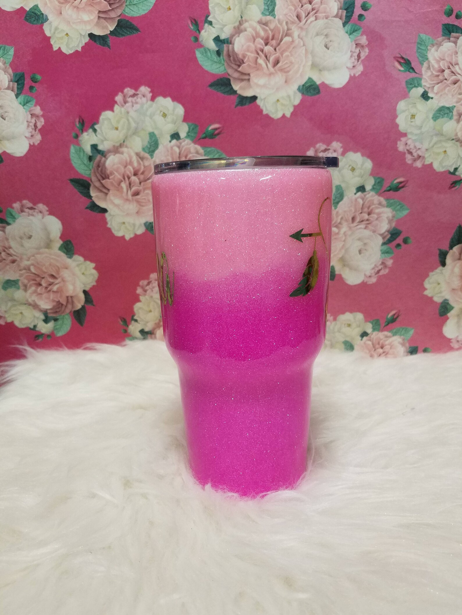 Glitter Tumbler Pink Glitter Yeti Custom Glitter Tumbler Etsy