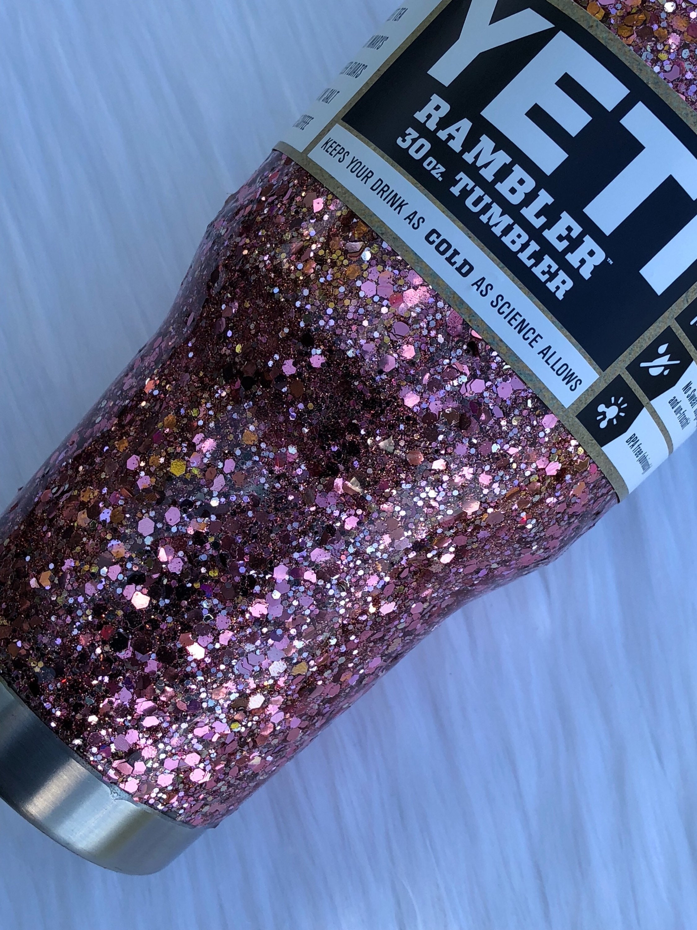 Rose Gold Glitter Yeti/glitter Cup/glitter Yeti/glitter Etsy