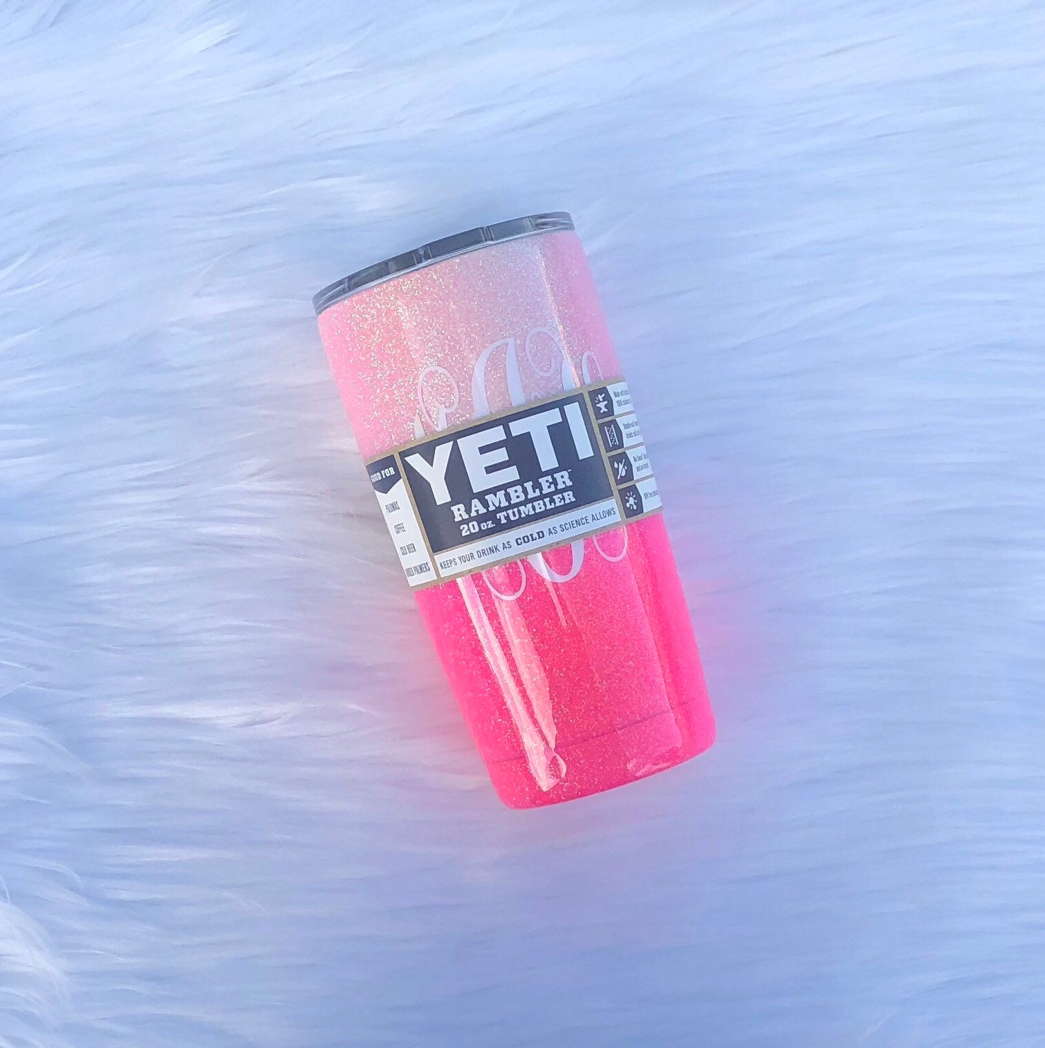 Yeti Glitter Tumbler/pink Ombre Yeti/dipped Glitter YETI Cup/ozark