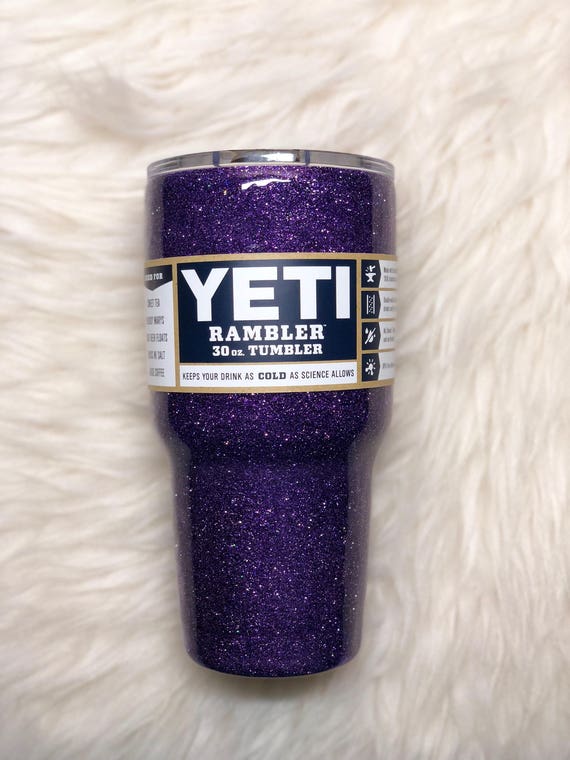 Yeti Glitter Tumbler Glitter Purple Yeti Tumbler Yeti Etsy