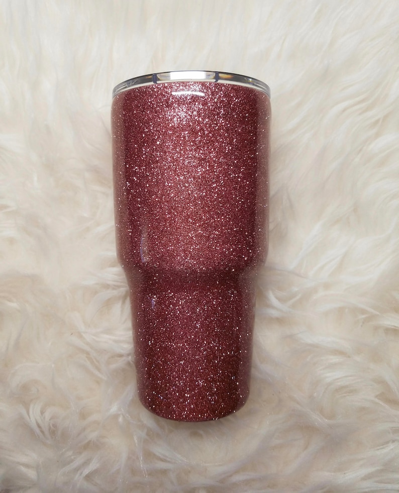 Yeti Rose Gold Glitter Tumbler/glitter Yeti/gold Glittered Etsy