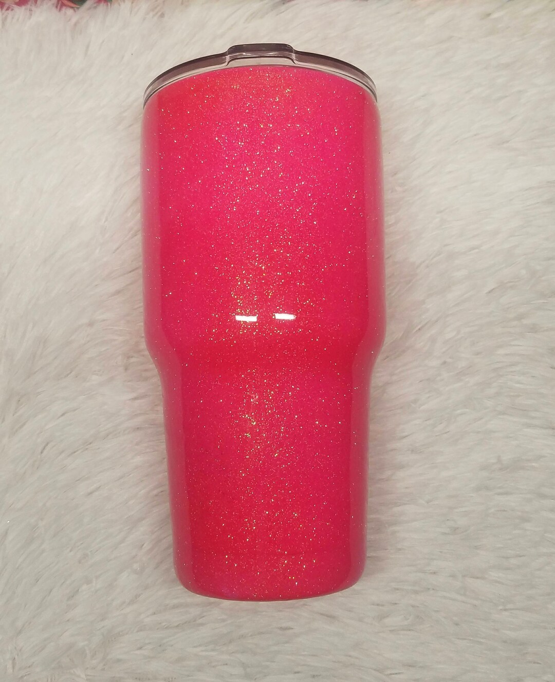 Hot Pink Glitter Tumbler/glitter Yeti/tumbler/glittered Yeti Etsy