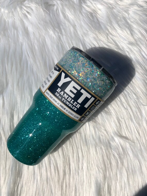 white glitter yeti
