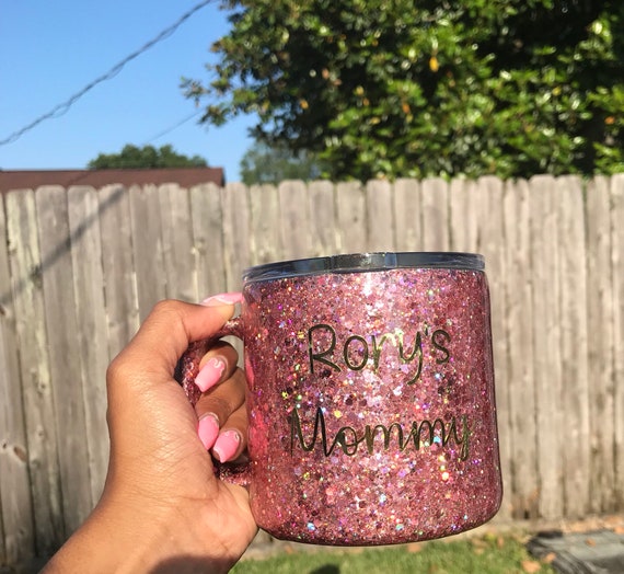 glitter dipped yeti cups