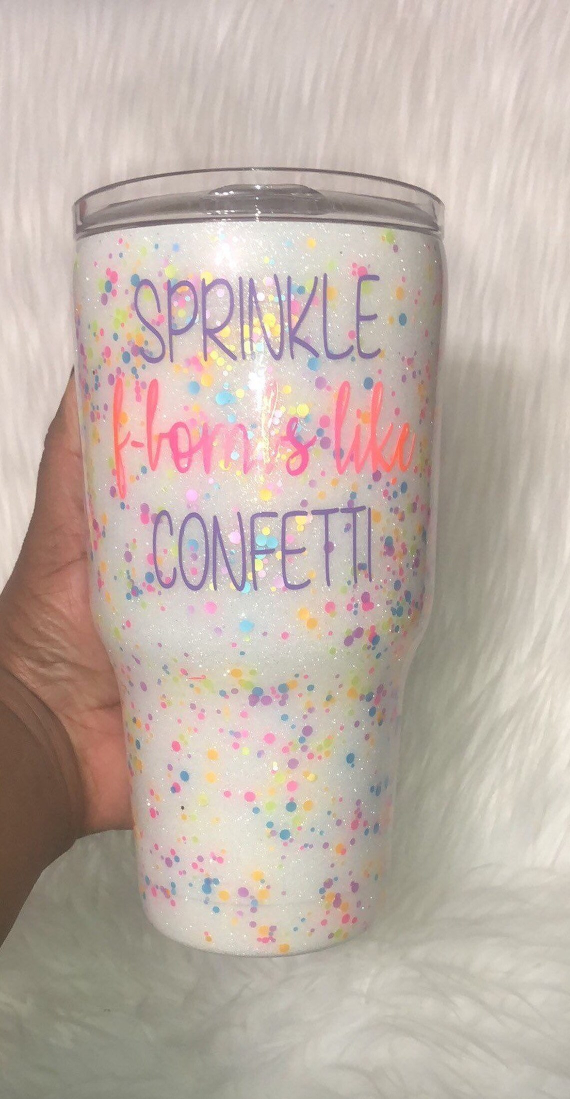 Fbomb Tumbler/ Yeti Sprinkle Fbomb Like Confetti Tumbler/ Etsy