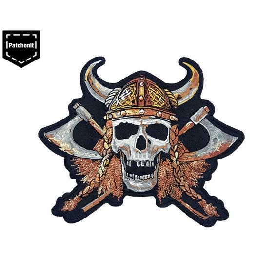 Large Motorcycle Skull Embroidered Patch, Back Patch for Biker Vest, Patches  Iron On, Patches for Jackets -  Canada