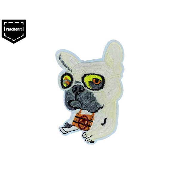 French Bulldog Patch French Bulldog Iron on Patch French Bulldog Embroidered Patch for Jacket Cute Dog Patch Dog Iron on Patch for Dog Lover