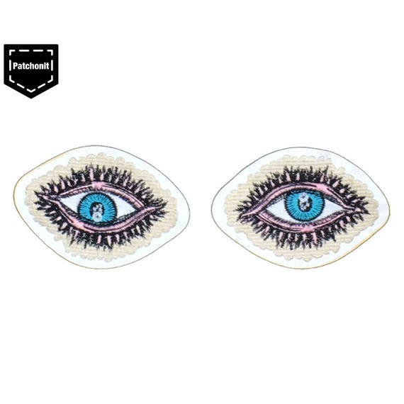 1 Pair Eye Patch Eye Embroidered Patch Eye Sew on Patch Eye Etsy