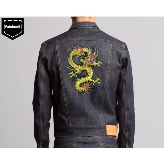 Dragon Patch Dragon Back Patch Dragon Embroidered Patch Large Dragon Patch  Large Patch for Jackets Large Back Patch Patch Brodé 