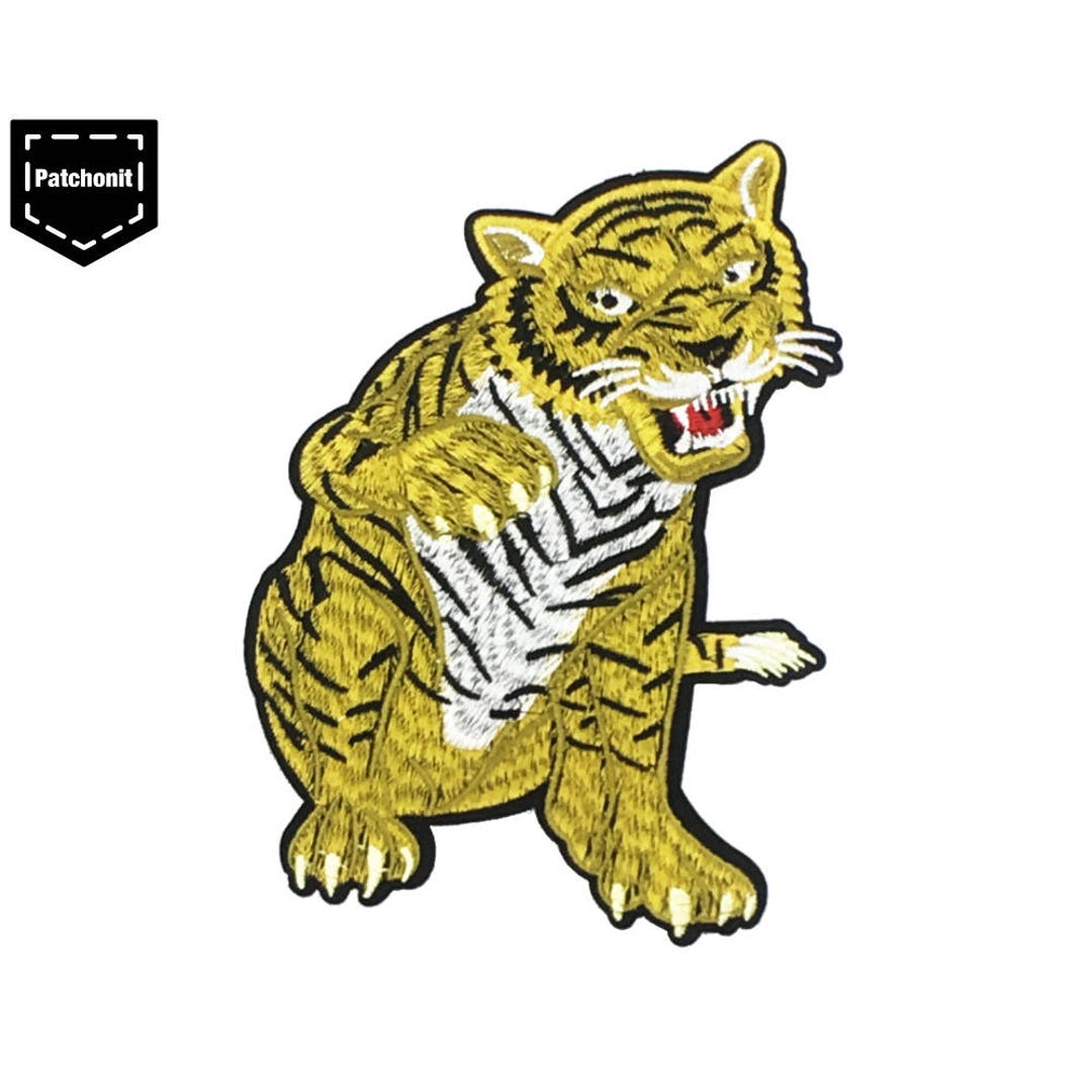 Tiger Iron on Patch Tiger Patch Tiger Back Patch Large Tiger Patch