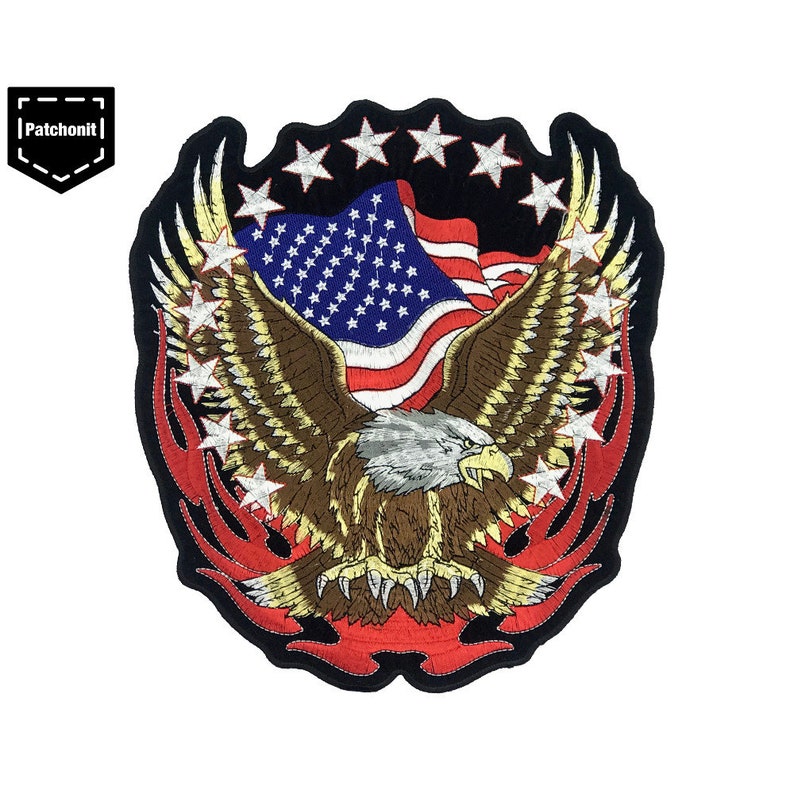 Large Eagle Patch Large Eagle Back Patch Bald Eagle Patch Etsy