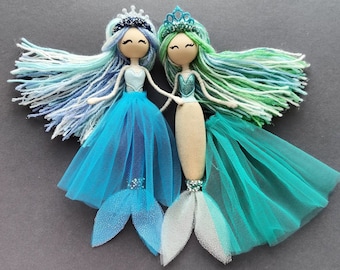 Mermaid fairy doll Little Mermaid Fairy fishtail doll Art dolls Mermaid doll tail Home decor Interior doll St of dolls
