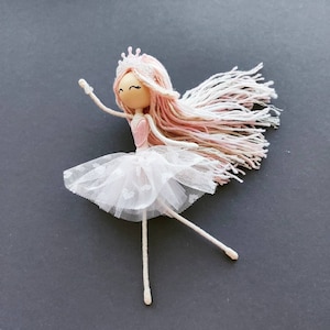 Fairy of flowers doll Princes fairy doll Art doll Handmade fairy doll Pink fairy doll Decor doll Fairy dressed Interior doll