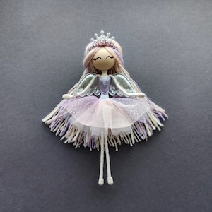 Handmade fairy doll Little Angel doll Princes doll Angel wings doll Fairy ballerina doll Fairy dress doll Decor doll