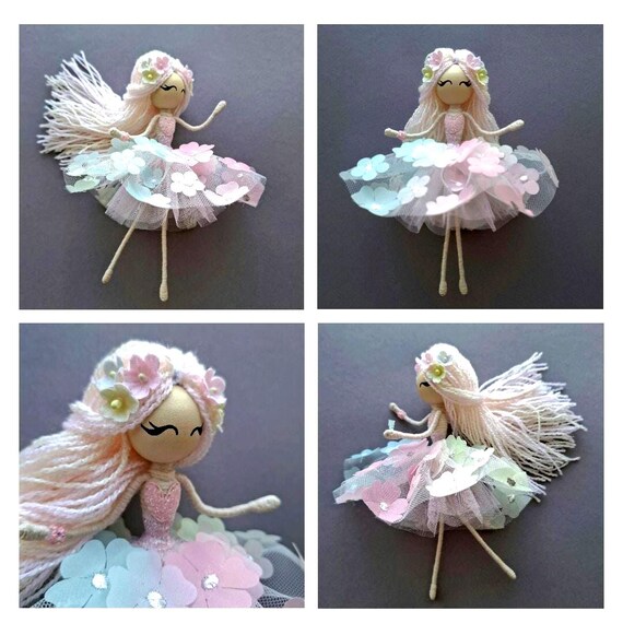 Handmade Fairy Doll, Floral Art Doll With Wings - Etsy
