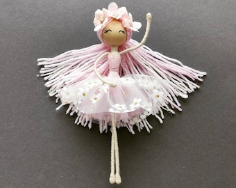 Fairy flowers doll Fairy dress doll Art doll Hand fairy doll Fairy bllerina doll Decor doll Interior doll