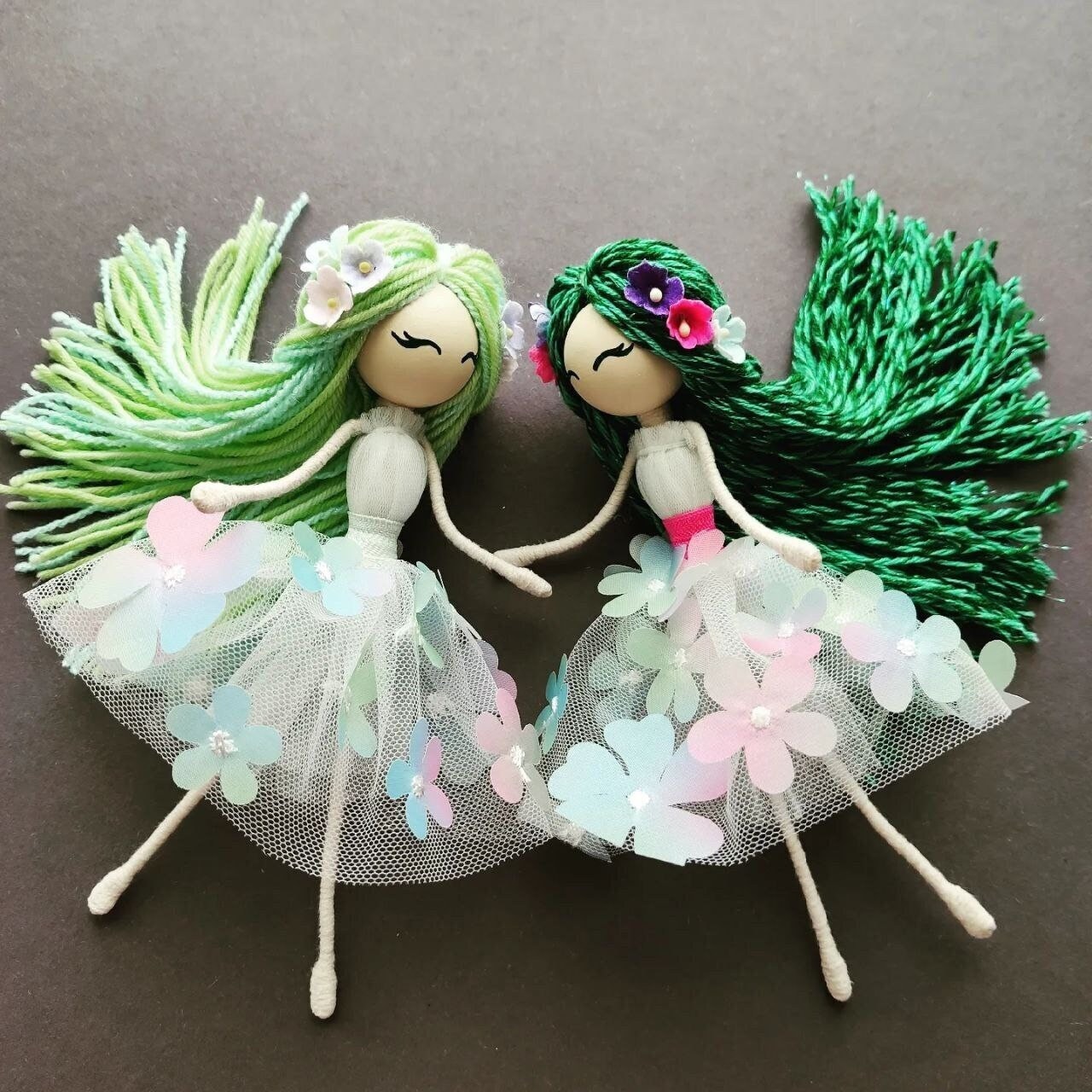 Handmade Fairy Doll, Floral Art Doll With Wings - Etsy