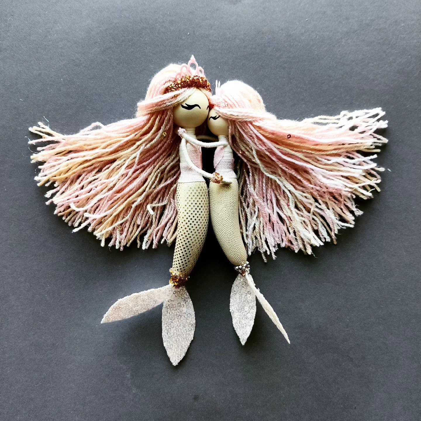Set of dolls Mermaid fairy doll Little Mermaid Fairy Art dolls Set of dolls Mermaid doll tail Home decor Interior doll