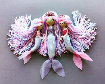 Mermaid doll Little Mermaid Fairy doll fish tail Art dolls Mermaid tail doll Home decor Interior doll