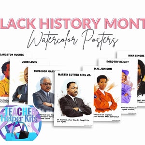 Black History Month Posters-Black History Month Printable-Black History Bulletin Board Display-Black History Decor-African American History