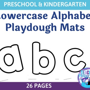 26 Printable Lowercase Playdough Mats Worksheets / Instant Download/Literacy/ kindergarten /preschool/ homeschool worksheets /pdf