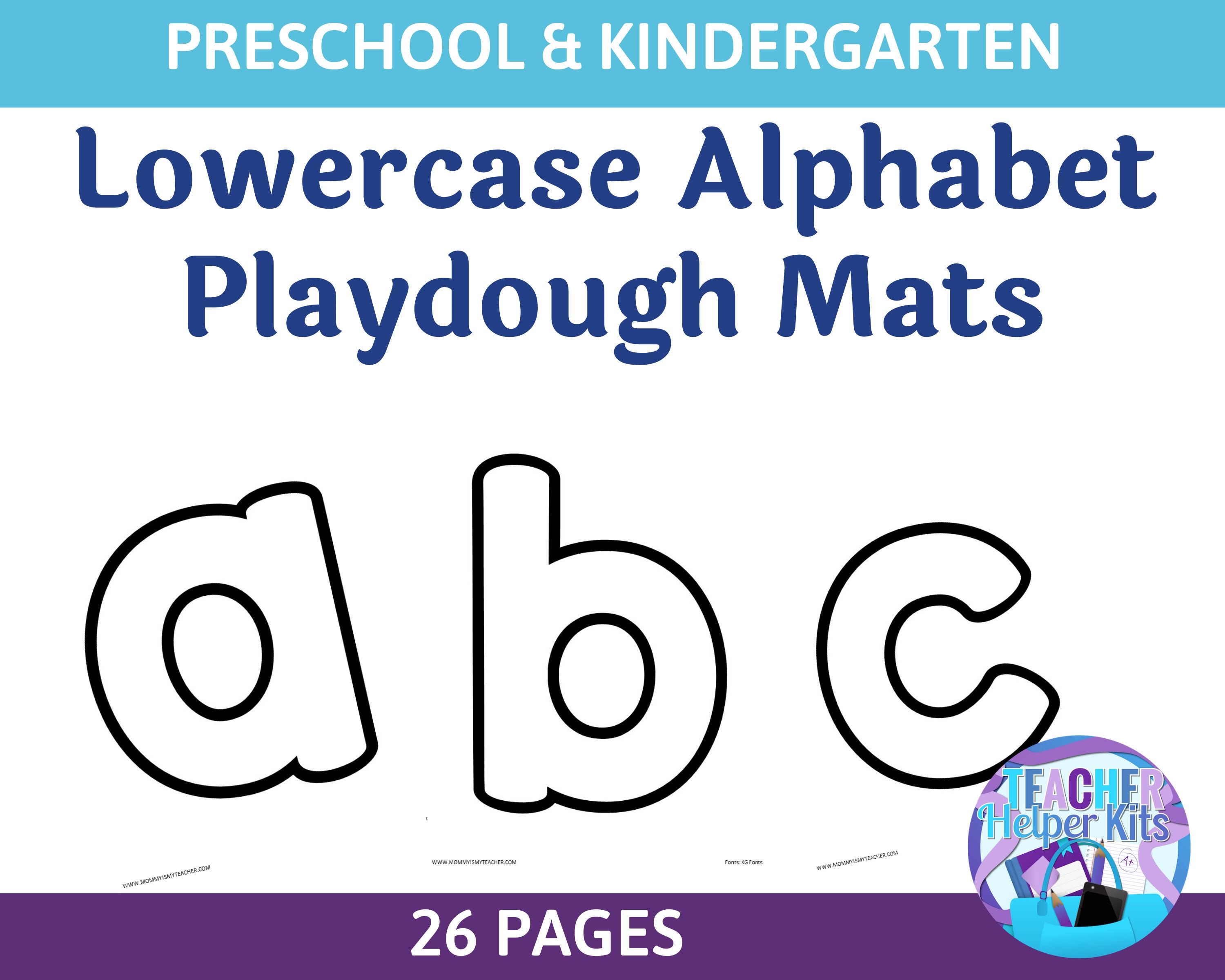 26 Printable Lowercase Playdough Mats Worksheets / Instant Download/literacy/ Kindergarten
