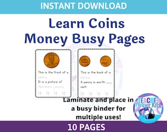 money worksheet etsy
