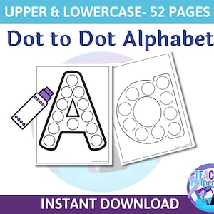 Do A Dot Alphabet-Dot Marker Aktivitäten für Kleinkinder / Vorschulkinder, A-Z Do a Dot druckbar, Feinmotorik