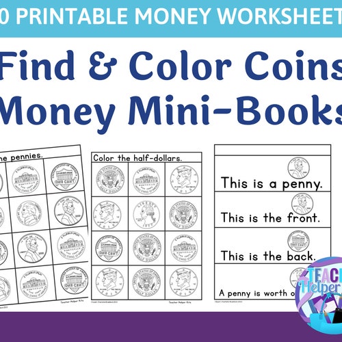 money curriculum money worksheets kindergarten math at home etsy