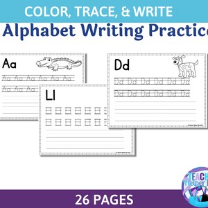 26 Printable Alphabet Worksheet- Alphabet Uppercase Tracing- Alphabet Worksheets-Printable Trace the Alphabet Worksheets