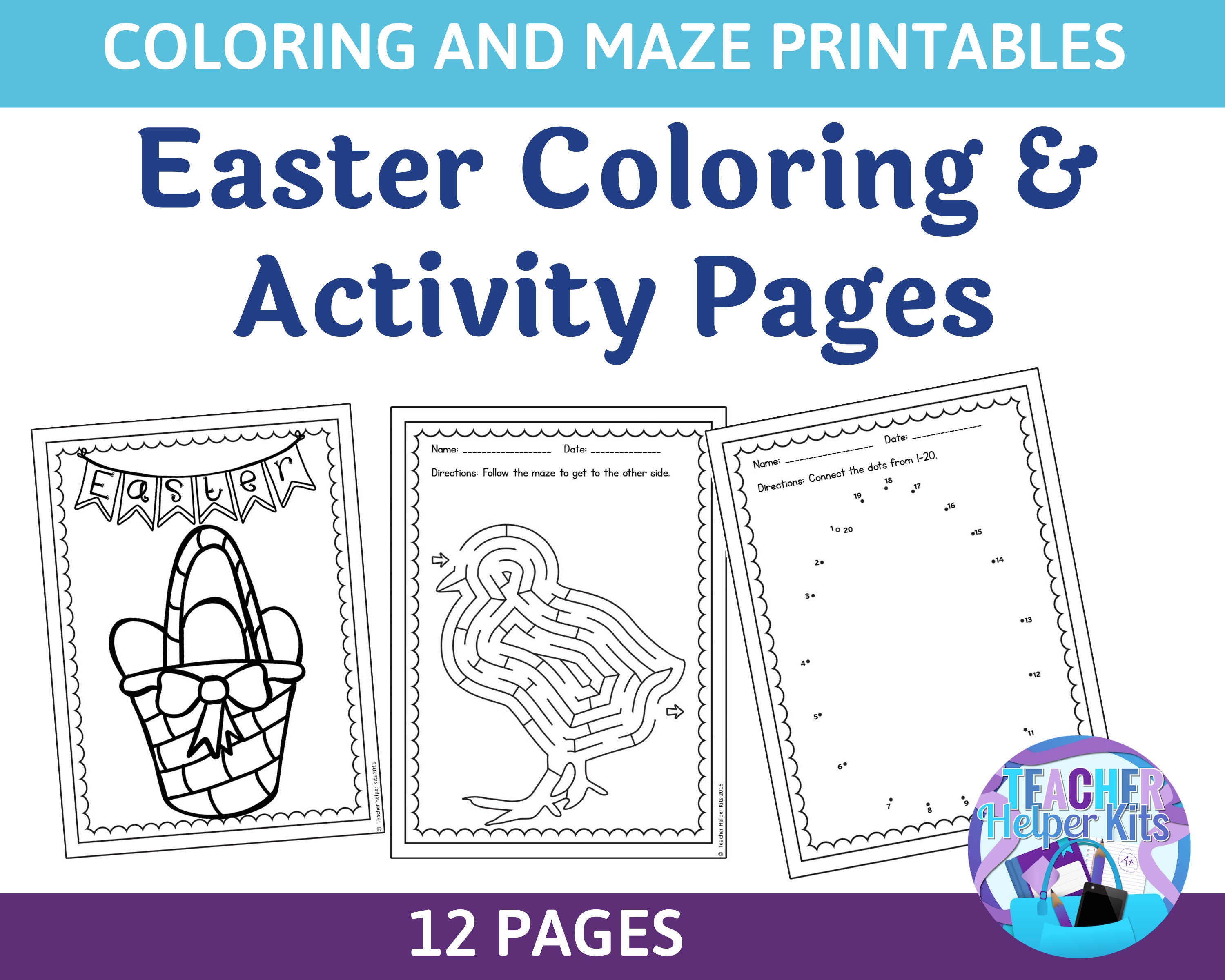 Easter Coloring Pages Coloring Pages for Kids Homeschool - Etsy