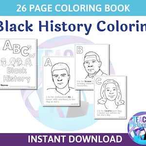 25 Black History month coloring sheets-Black History Month Printable- Black History Month Coloring Book- Black History Worksheets