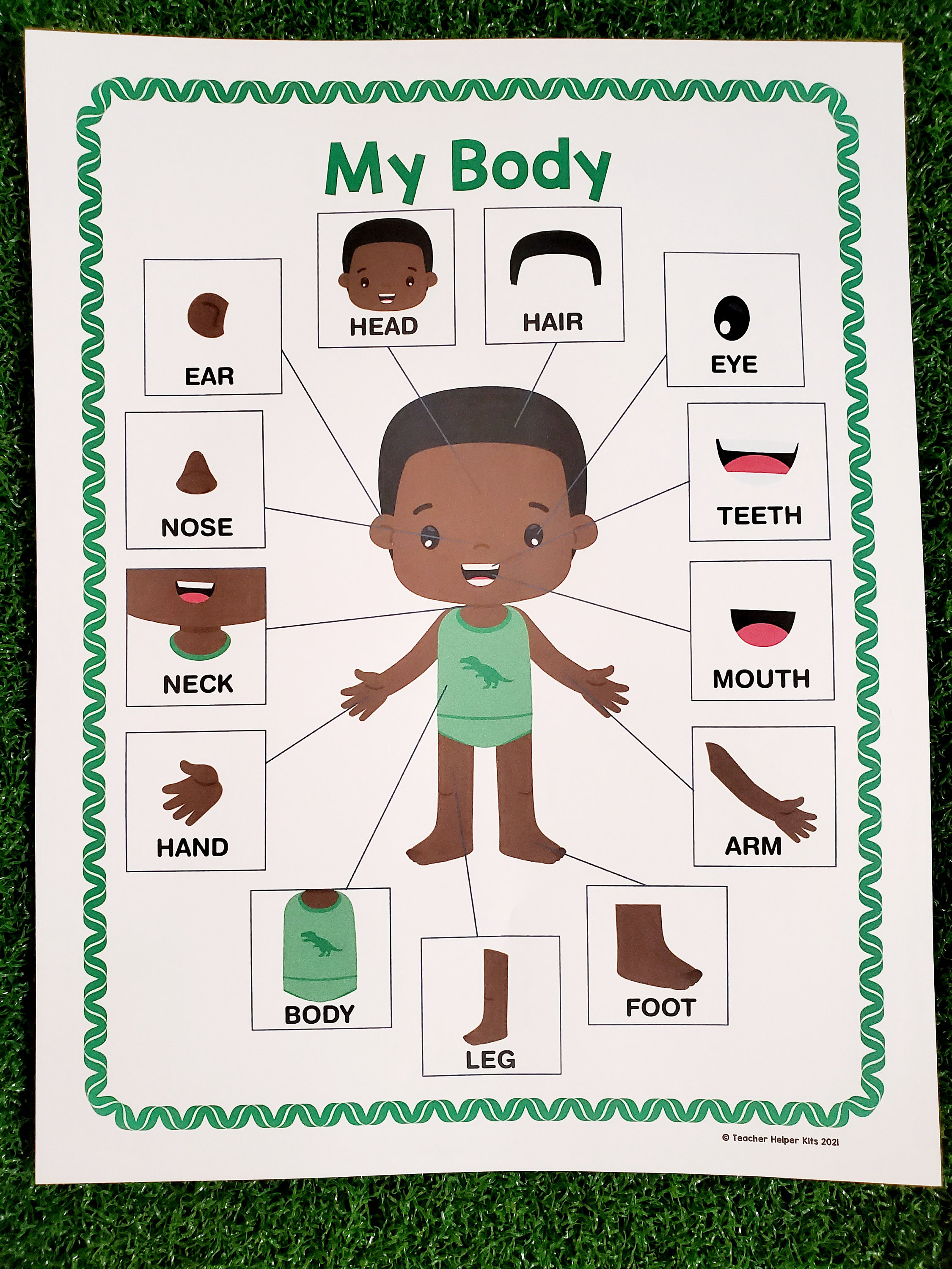 My Body Parts Poster Human Body Parts All About My Body | Etsy