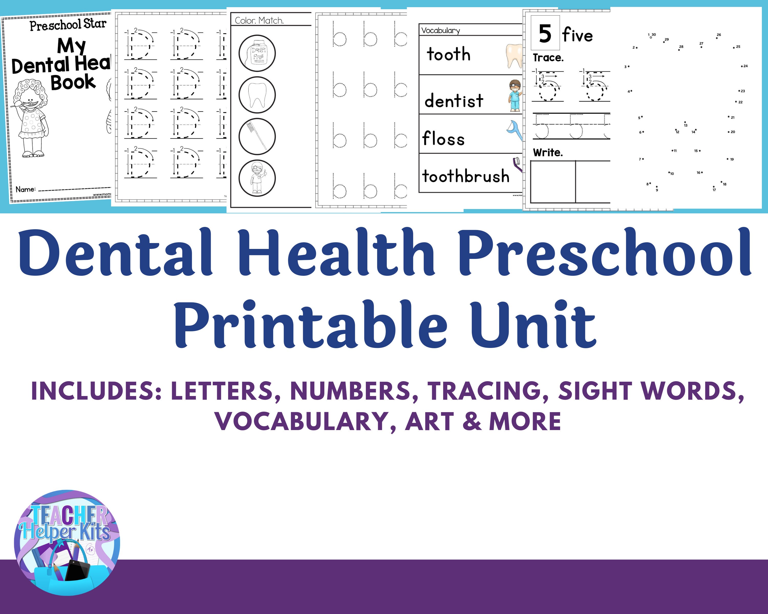 dental health preschool printablespreschool curriculum etsy