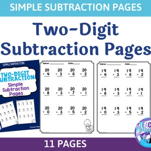 11 Two-Digit Subtraction Worksheets