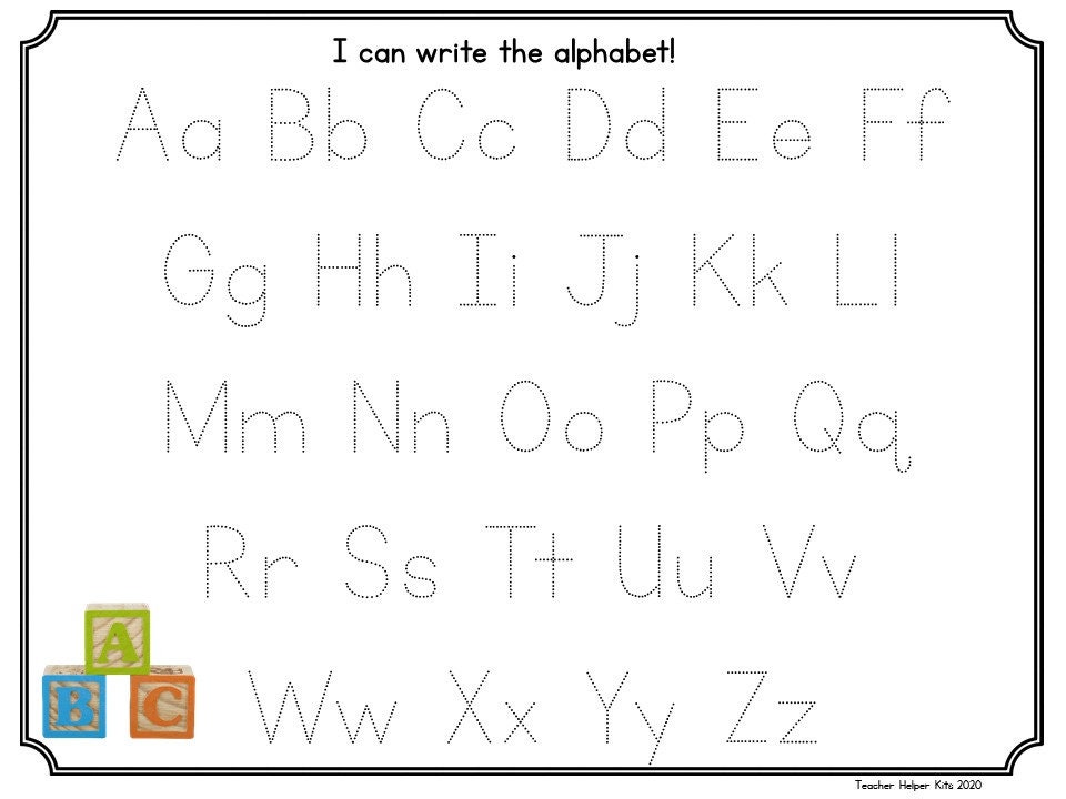 Alphabet Letter Tracing Printable Homeschool Worksheet Preschool