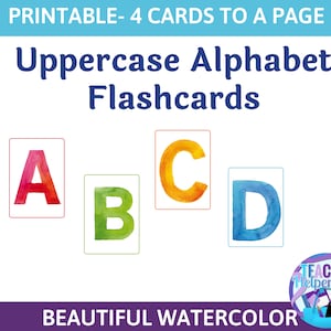 Printable Alphabet Flashcards| Preschool Homeschool | Montessori | Daycare