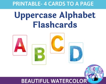 Printable Alphabet Flashcards| Preschool Homeschool | Montessori | Daycare