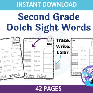 42 Sight Word Worksheets Second Grade Dolch Sight Words- 2nd grade sight words worksheets
