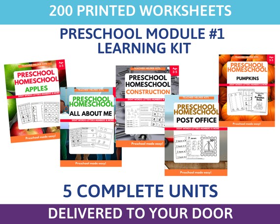 printed preschool curriculum kit learning folder learning etsy ireland