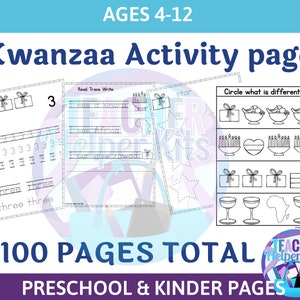 100 Kwanzaa Worksheets-Kwanzaa Activity- Kwanzaa Busy Book- Kwanzaa Printable- Kwanzaa Busy Binder-Kwanzaa for Kids