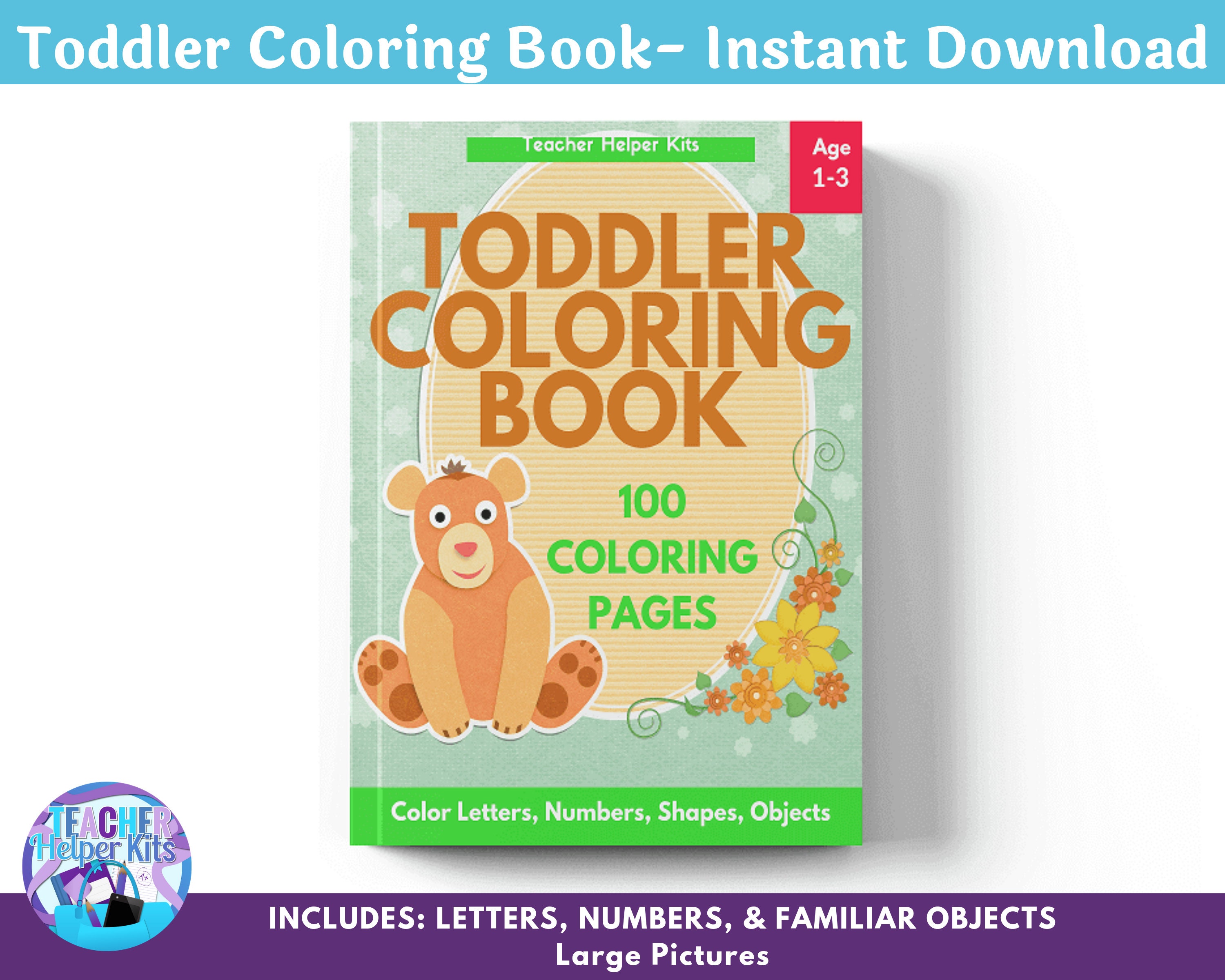 Download Toddler Coloring Book Etsy