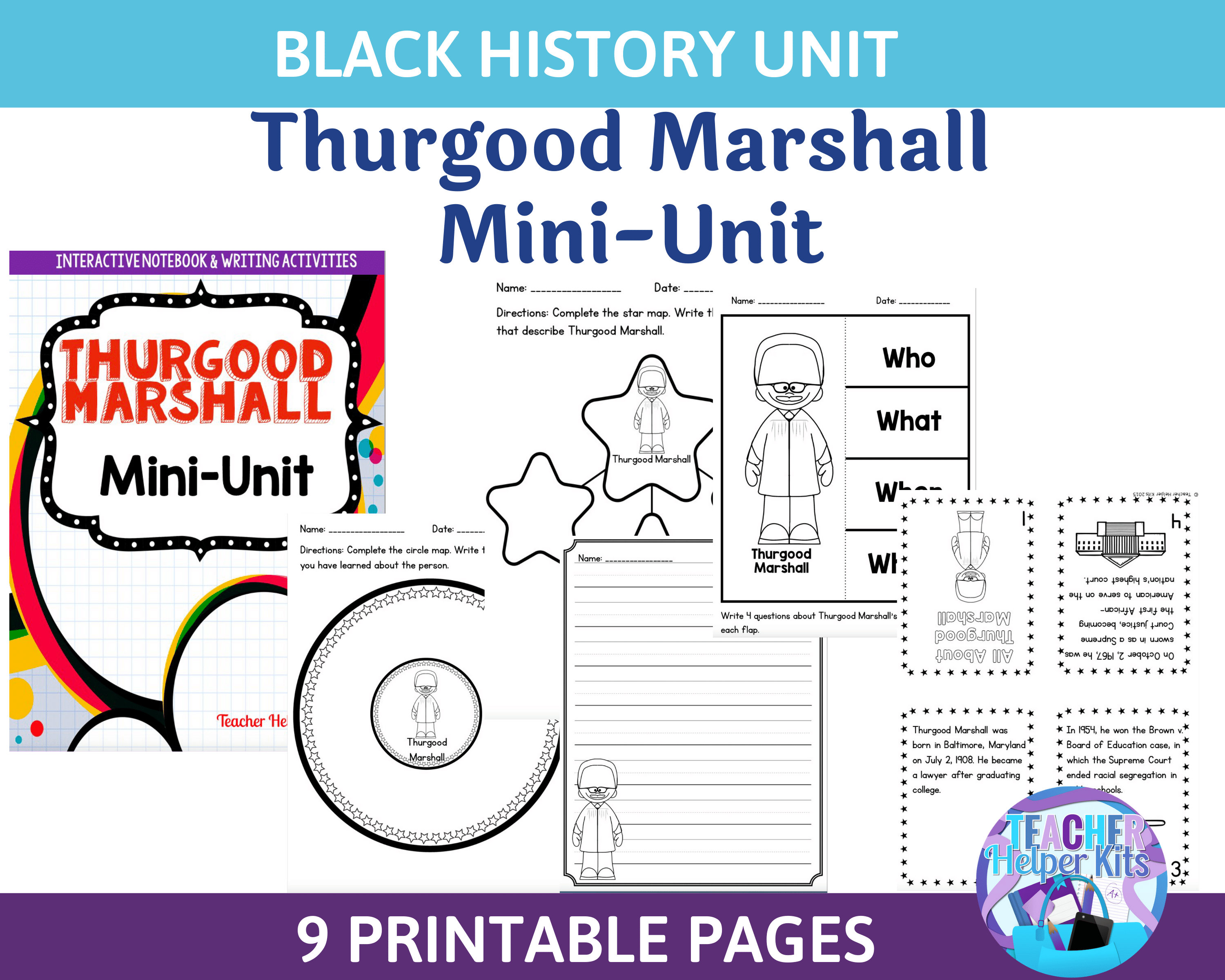 thurgood marshall printables black history month worksheets etsy hong kong