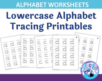 26 Printable Alphabet Worksheet- Alphabet Lowercase Tracing- Alphabet Worksheets