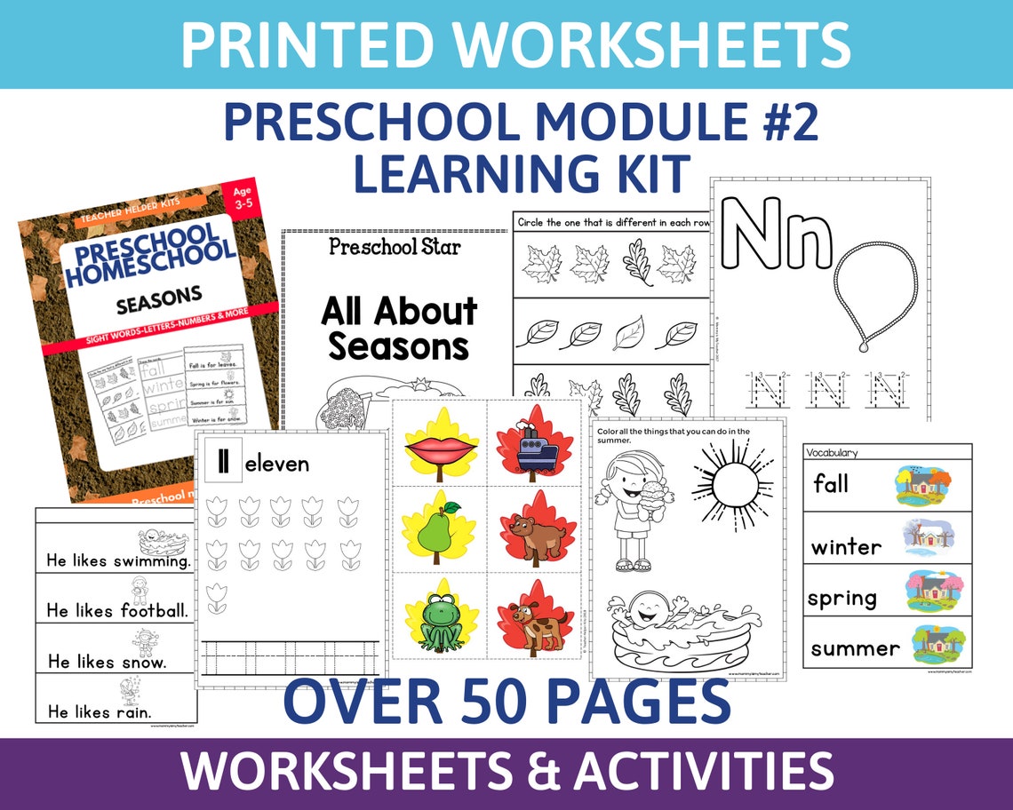 200 PRINTED Preschool Curriculum Kitlearning Folderlearning Binder